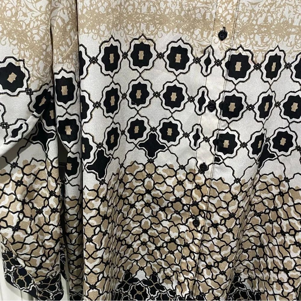 Calvin Klein Button Down Long Sleeve Top 3X - Picture 3 of 5